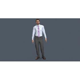 Man Clothed Animated 01 3D model